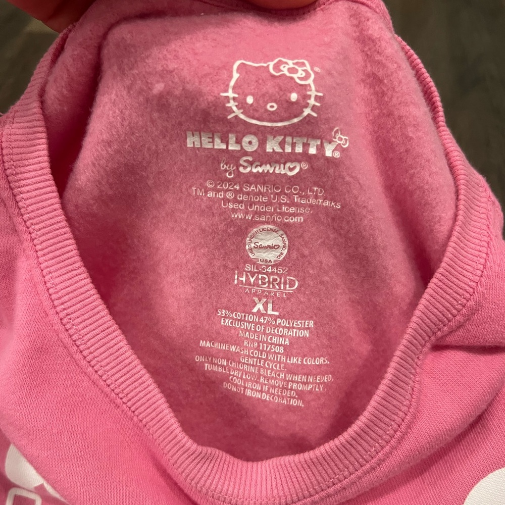 Hello Kitty Graphic Pink Holiday Crew Neck Sweater - Picture 2 of 2